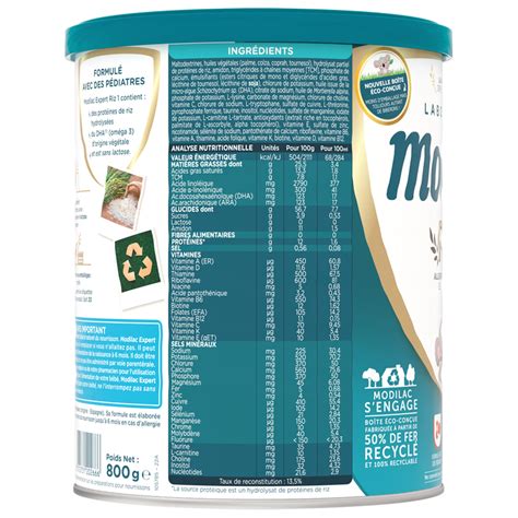 Modilac Expert Riz 1 800g