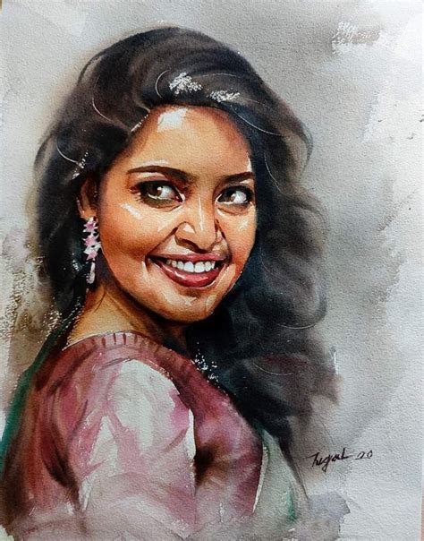 Pin By Mukesh Manoharan On Art Watercolor Portraits Portrait