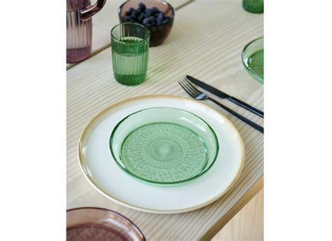 Green Glass Side Plates