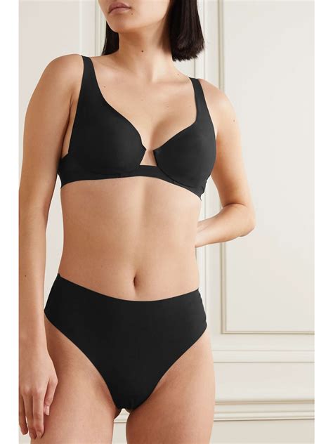 SKIMS Naked Plunge Bra Onyx NET A PORTER