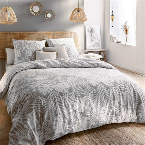 Parure De Lit Vally Gris 240x220cm L Incroyable