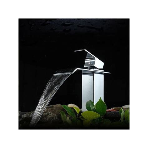 Chrome Brass Waterfall Hot Cold Water Mixer Tap Faucet