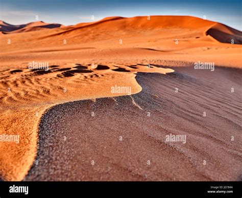 desert of namib with orange sand dunes Stock Photo - Alamy