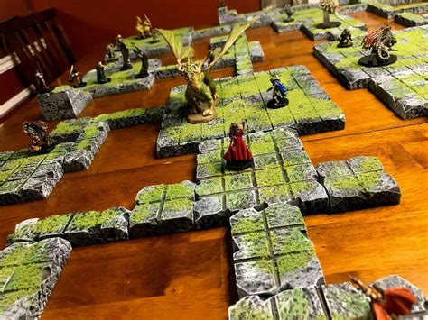 Huge Dungeon Tile Modular Set Dungeons And Dragons Pathfinder Etsy