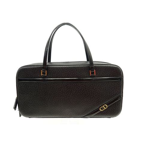 Sac A Main Christian Dior Bowling En Cuir Pecari