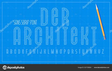 Blueprint Architecture Fuente Vector Gr Fico Vectorial Kandella