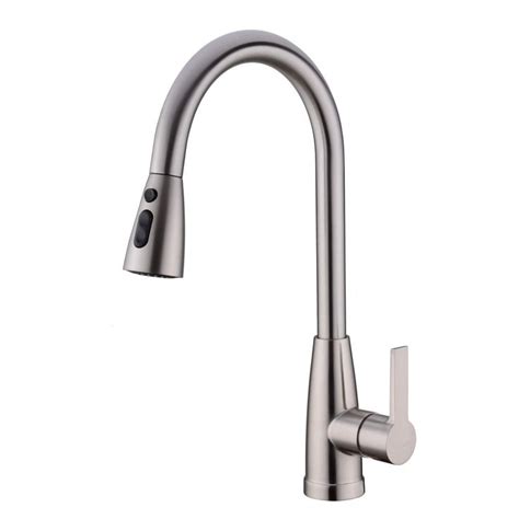 GICASA Kitchen Faucet Brushed Nickel Single Handle High Arc Kitchen