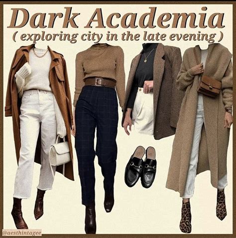 Dark Academia Fashion Aesthetic Stil K Yafetler Moda Moda Stilleri