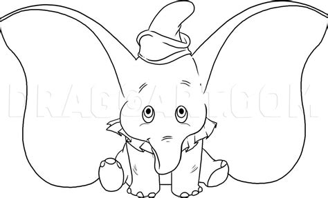 How To Draw Dumbo Step By Step Drawing Guide By Dawn Dragoart