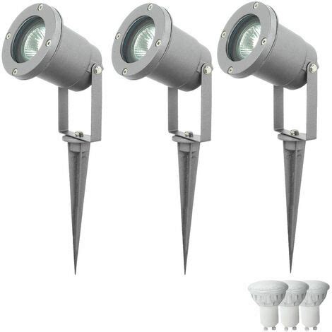 Set Di 3 Luci Plug In Per Esterni Picchetto Lampada Mobile In Un Set