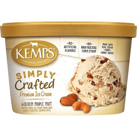 Kemps Simply Crafted Golden Maple Nut Ice Cream Ice Cream Square