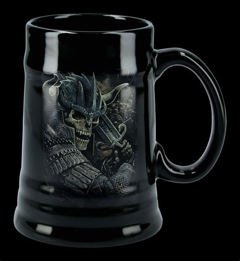 Tankard With Skeleton Viking Warrior Goblets And Tankards Goblets