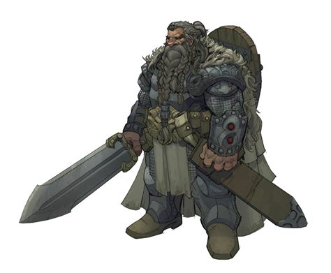 Male Dwarf Sword And Shield Fighter Pathfinder Pfrpg Dnd Dandd 35 5th