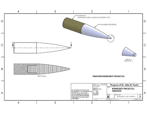 Supercavitating Firearm Tungsten Projectile Design