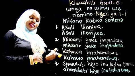 Gredi 6 Kiswahili Mwalimu Rehema Umoja Na Wingi Wa Nomino Ngeli Ya I I Youtube