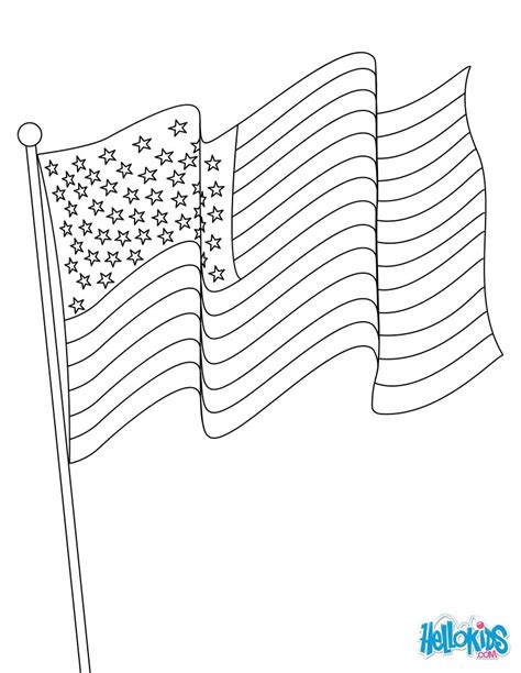 American Flag Line Drawing at GetDrawings | Free download