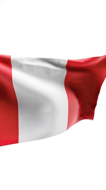 Premium Photo Flag Of Peru Waving Against White Background 3d Animation