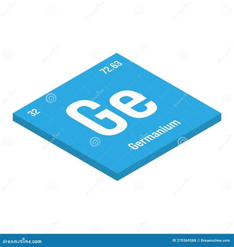 Germanium Ge Periodic Table Element Stock Illustration Illustration