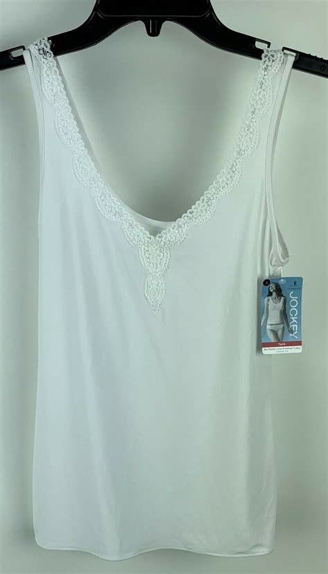 Jockey Womens Classic Fit Tank Top Tactel Nylon Stretch Ivory 2325