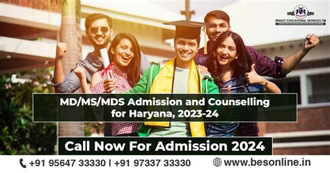 MD MS MDS Admission And Counselling For Haryana 2024 25 Bright