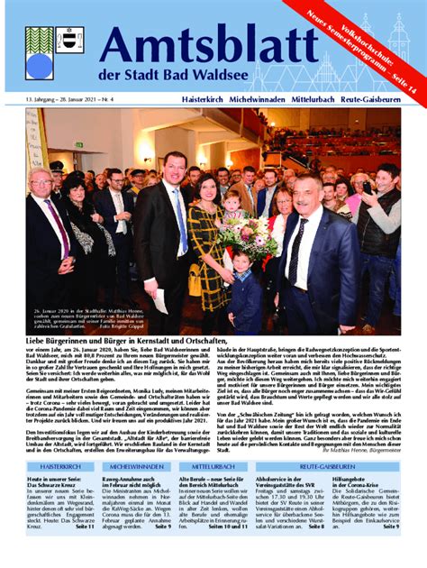 Fillable Online Das Amtsblatt Bad Waldsee Fax Email Print Pdffiller