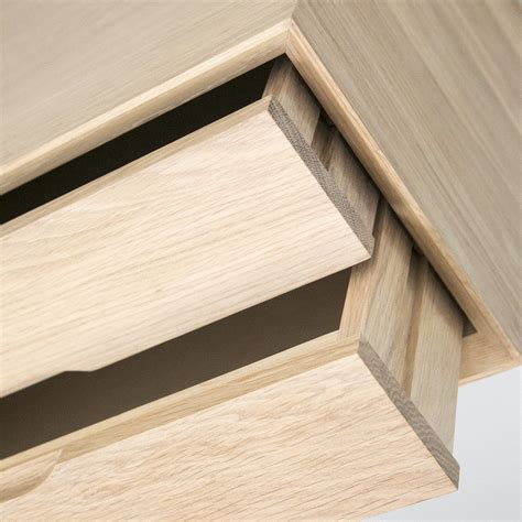 Floating Oak Double Drawer Bedside Urbansize