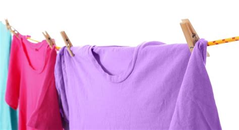 Premium Photo Clothes On Laundry Line Against White Background Closeup