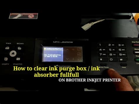 How To Fix Ink Absorber Full Resetting The Purge Counter On Brother