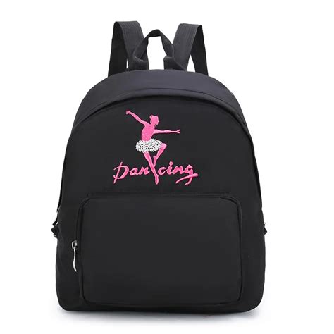 Bolsa de Ballet negra para niña bolso de hombro de baile escolar