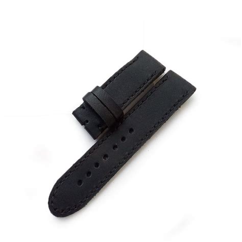 Jual Tali Jam Kulit Asli Handmade Warna Hitam Size Mm Leather Strap