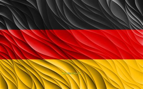Descargar 4k Bandera Alemana Banderas 3d Onduladas Países Europeos