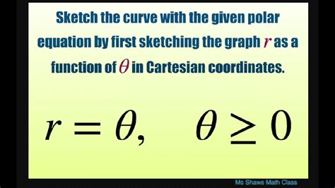 Sketch Polar Curve For R Theta First Graph R As Function Of Theta In