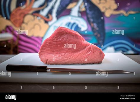 Delicious Fresh Bluefin Tuna Loin Stock Photo Alamy