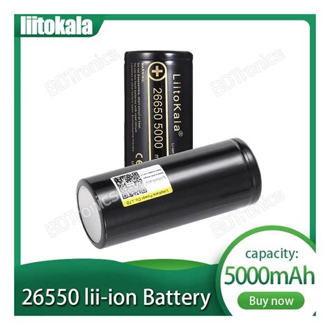LiitoKala 26650 3.7V (4.2V) Original 5000mah Li-ion Rechargeable EV ...
