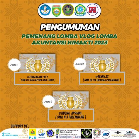 Pemenang Video Kreatif Peserta Lomba Akuntansi HIMAKTI 2023 Fakultas