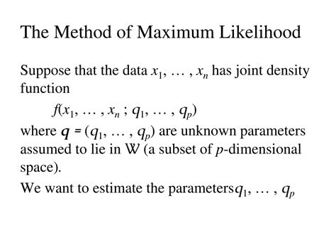 Ppt Maximum Likelihood Estimation Powerpoint Presentation Free