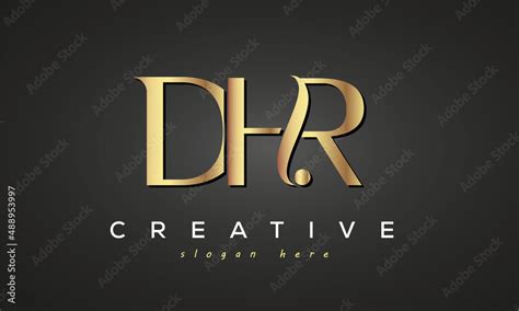 Dhr Creative Luxury Logo Design Stock Vector Adobe Stock