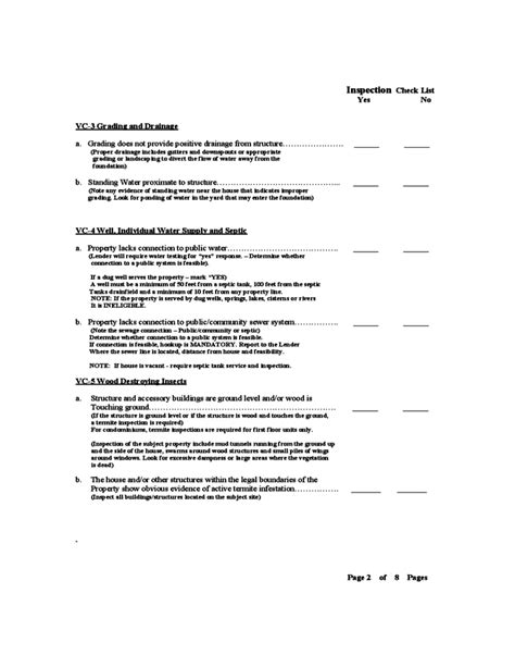 Fha Inspection Checklist Template Free Download