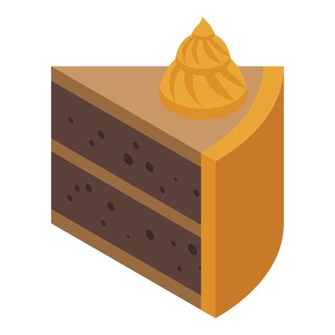 Cake Piece Icon Isometric Style 15651519 Vector Art At Vecteezy