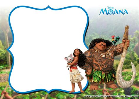 Free Printable Moana Birthday Party Invitation Templates