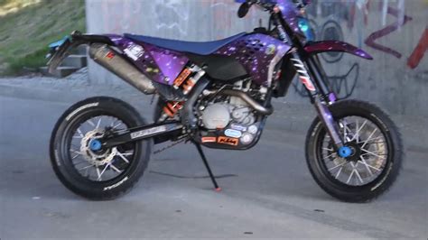 Ktm EXC 450 SUPERMOTO Bikeporn Galaxy Style YouTube