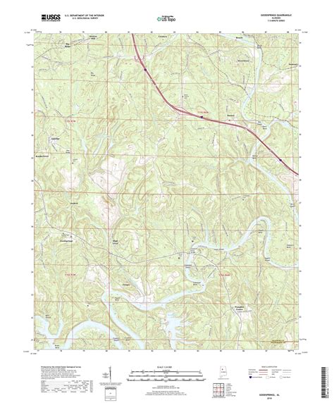 Mytopo Goodsprings Alabama Usgs Quad Topo Map