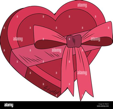 Heart Shape Giftbox Pop Art Stock Vector Image Art Alamy