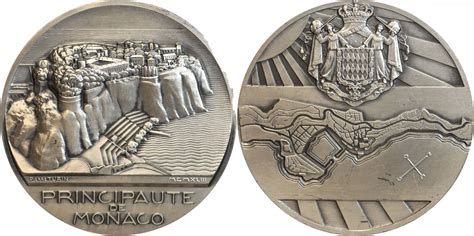 Monaco Argent 1943 Médaille en Argent Principauté de Monaco EF MA Shops