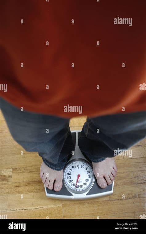 Man Male Weigh Weighing Scales Scales Slim Obese Overweight Light Heavy