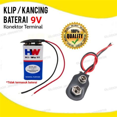 Jual Kancing Baterai 9v Batere Kotak Konektor Tutup Terminal Soket