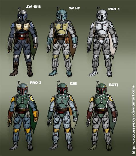 All Boba Fett Color Schemes By Araxussyexyr On Deviantart