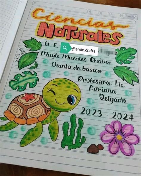 Caratula School Book Covers Simple Doodles Hand Lettering Art