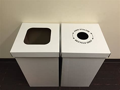 Disposable Cardboard Trash And Recycling Boxes Bin Lid Trash Bag