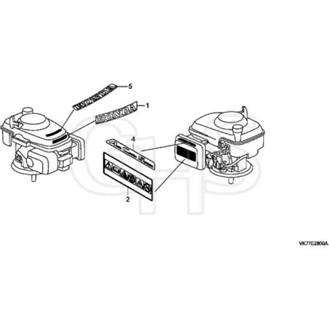 Honda HRX426C QXE MATF 1030001 Label Diagram GHS